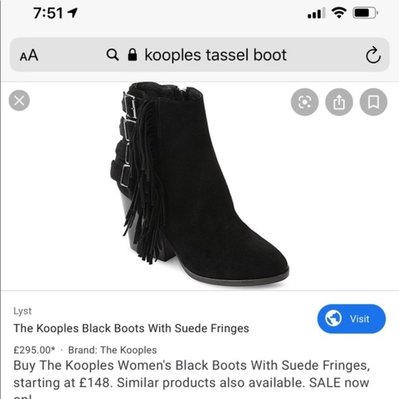 The Kooples grey fringe real suede booties - Picture 8 of 8